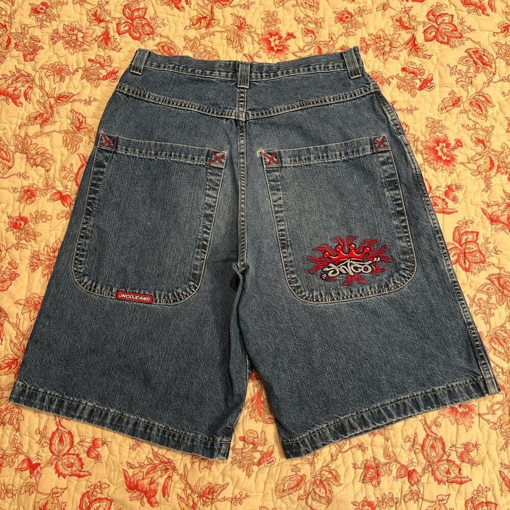 Jnco Men's Blue and Navy Shorts